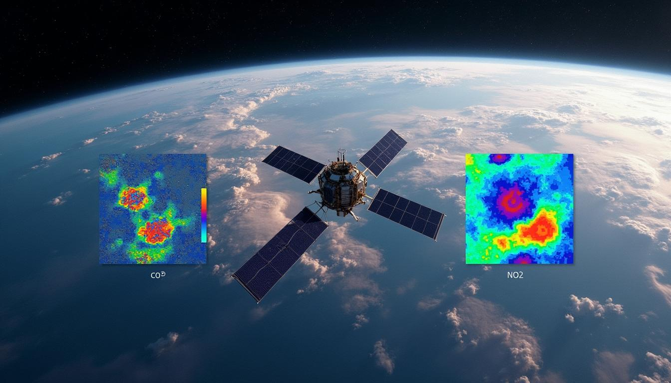 EnMAP: спутник фиксирует выбросы CO2 и NO2 с орбиты