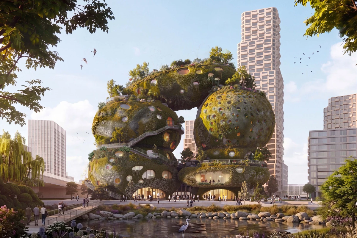 Rotterdam Rocks: Фасады-скаласы бар экологиялық орталық