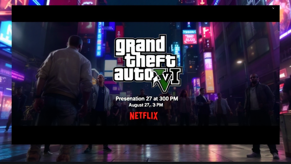 Презентация GTA VI впервые пройдет на Netflix